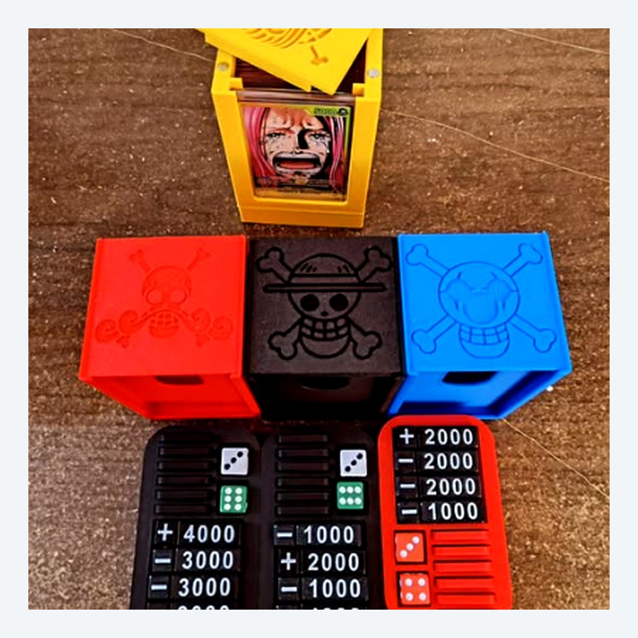Deckboxes personalizadas temática One Piece con contador de puntos